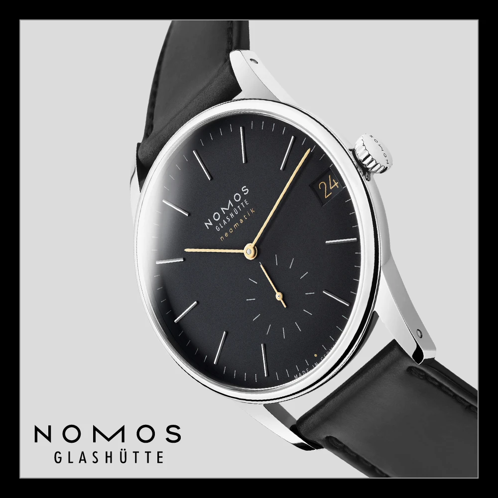 Nomos Orion Neomatik 41 Date New Black 366 - Officiell Nomos-återförsäljare Stockholm city